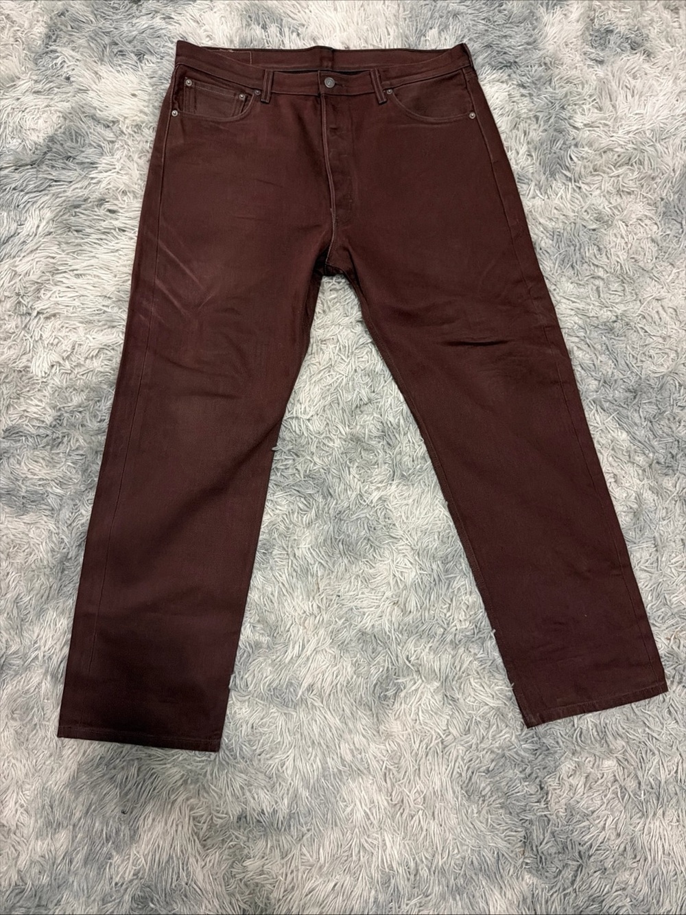 levis 501 button fly jeans Maroon Mens 38x32